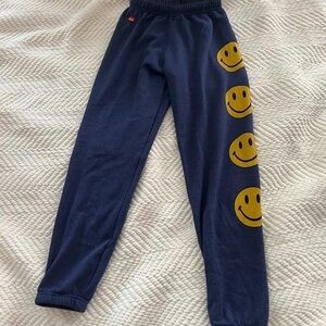 Aviator Nation Womens Charcoal Smiley Face Sweatpants XS